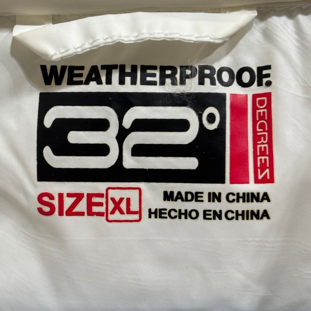 32 Degrees Weatherproof Quilted Puffer Jacket Black White Full Zip Women's XL - Picture 8 of 9